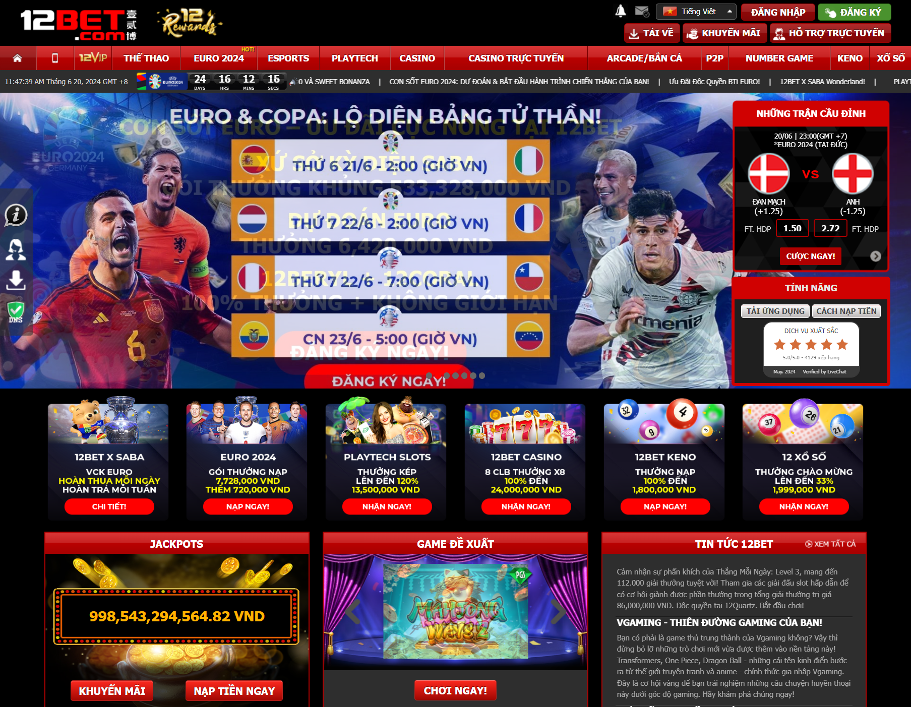 12BET – Link đăng ký UY TÍN SỐ 1 năm 2024